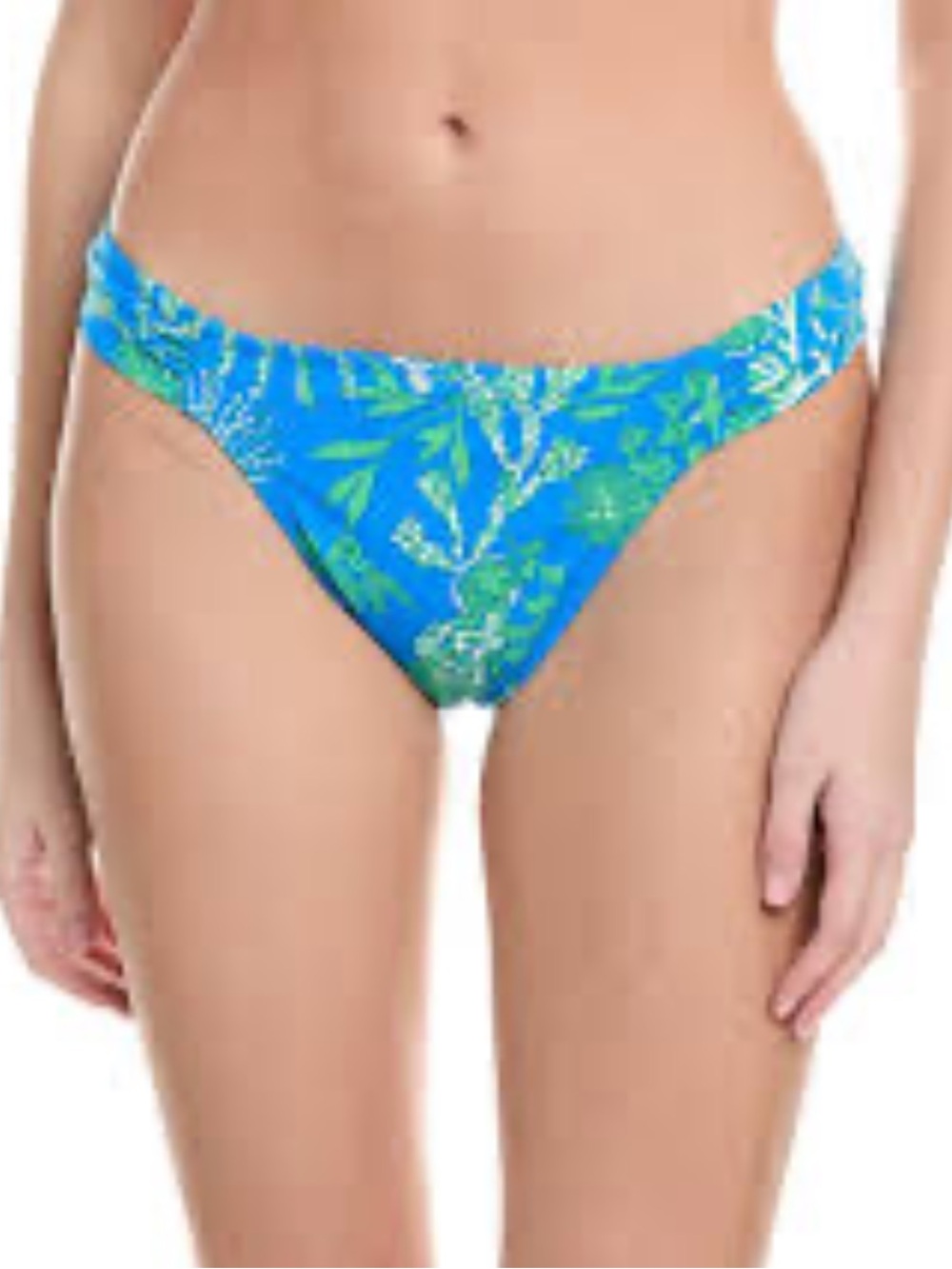 Lilly Pulitzer Blue & Green Floral Bikini Bottom Clancy size 16 nwt
